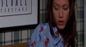 Ébano folla rubia en medias rojas y se corre en su estómago